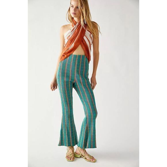 New Free People Fine Line Slim Pants Size M - Picture 1 of 7